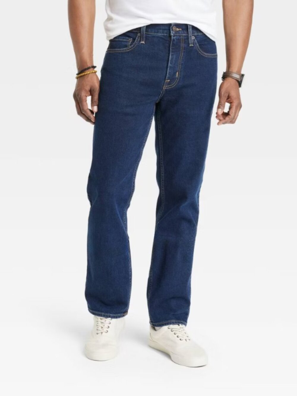 Goodfellow & Co Men's Straight Leg Jeans 34x30 Dark Wash Blue Stretch Denim